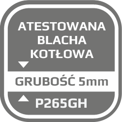 Atestowana blacha kotłowa P265GH o grubości 5[mm].