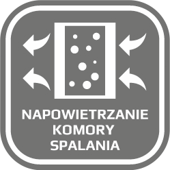 Napowietrzanie komory spalania.